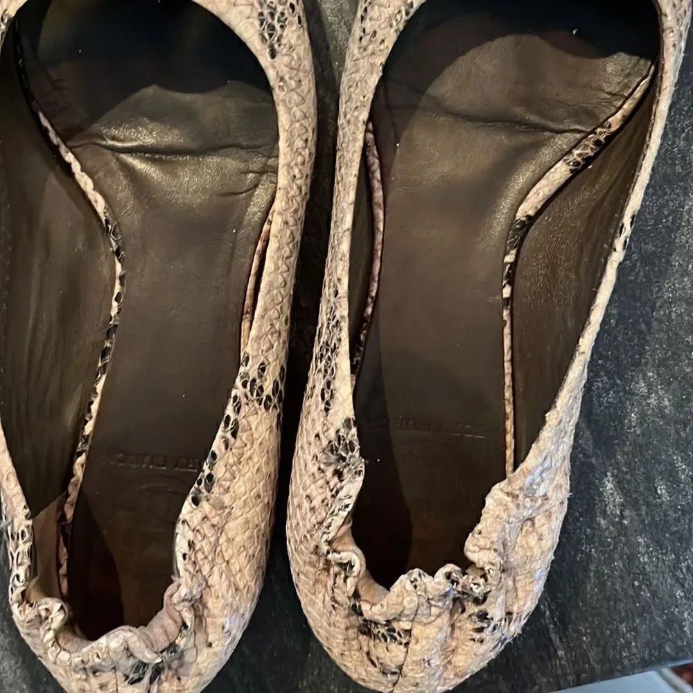 Tory Burch Snakeskin Flats
